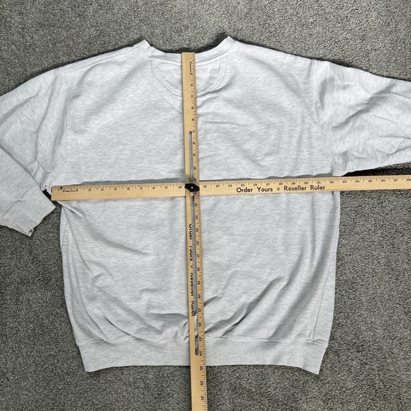 vtg Lee Dallas Sweatshirt Mens Large Heather Gray Crewneck Fleece Pullover 90s - Picture 10 of 12
